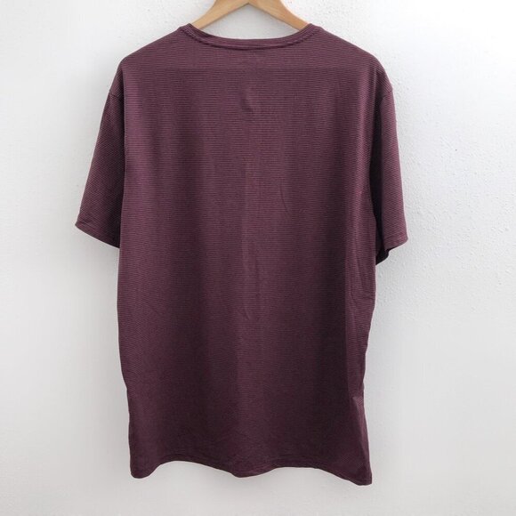 01.ALGO V-Neck Short Sleeves Striped T-Shirt Size XL - Picture 2 of 8